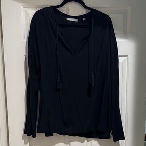 Vince Black Long Sleeve Blouse